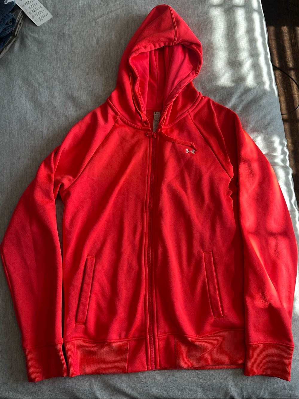 Under Armour Hot Pink Hooded ColdGear Zip-Up Sweatshirt